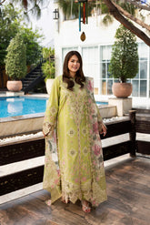 Mehrbano - Luxury Dhanak 3PC Chikenkari Heavy Embroidered Suit | Zf- 116 Zaroon Luxe '26