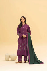 KAIRA - ZF 05 - Embroidered 3PCS With Embroidered SHAWL | Stitched Zaroon Luxe