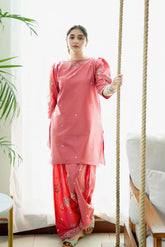 Hoor - Luxury Dhanak Heavy Embroidered 2PC Suit | Unstitched Zaroon Luxe