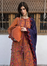 Nazanin - Luxury Dhanak 3PC Chikenkari Heavy Embroidered Suit | Zf-W- 124 Zaroon Luxe '26
