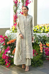 Sawsan- Luxury Lawn 3PC Chikenkari Heavy Embroidered Suit | ZF-082 Summer Luxe '26