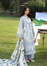 Wafa - Luxury Lawn 3PC Chikenkari Heavy Embroidered Suit | ZF-078 Summer Luxe '26