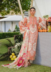 Mehwar - Luxury Lawn 3PC Chikenkari Heavy Embroidered Suit | Unstitched Summer Luxe '26