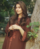 DUR E FISHA - ZF 03 - Fully Embroidered 2PC | Stitched Zaroon Winter Luxe