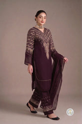 Arwa- Luxury Lawn 3PC Chikenkari Heavy Embroidered Suit | ZF-103 Summer Luxe '26