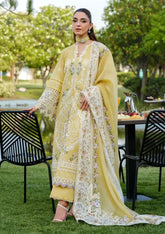 Zoya - Luxury Lawn 3PC Chikenkari Heavy Embroidered Suit | Unstitched Summer Luxe '26