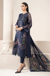 Samira - Luxury Lawn 3PC Chikenkari Heavy Embroidered Suit | ZF-072 Unstitched Summer Luxe '26