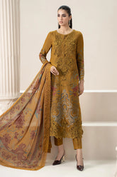 Parvaneh - Luxury Dhanak 3PC Chikenkari Heavy Embroidered Suit | Zf-W- 127 Zaroon Luxe '26
