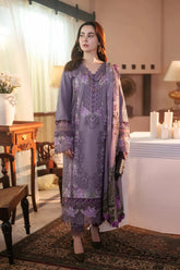 Gulnar - Luxury Dhanak Chikenkari Embroidered 3PC Suit | Unstitched Zaroon Luxe