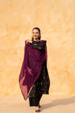 Diana-Bloom 3-pieces dupatta plain shafoon with emboidery lace