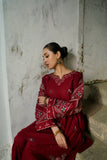 Mehru - Luxury Dhanak Heavy Embroidered 2PC Suit | Unstitched Zaroon Luxe