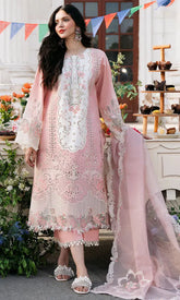 Zohra - Luxury Lawn 3PC Chikenkari Heavy Embroidered Suit | Unstitched Summer Luxe '26
