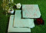 Iman - Luxury Lawn 3PC Chikenkari Heavy Embroidered Suit | ZF-069 Unstitched Summer Luxe '26