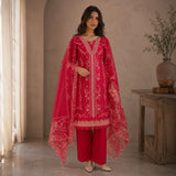 Noor - Luxury Lawn 3PC Chikenkari Heavy Embroidered Suit | ZF-067 Unstitched Summer Luxe '26