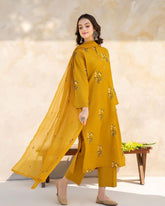 Mustard Hill 3pcs (With Embroidery Dupatta)