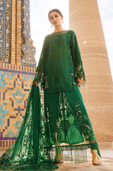Leyla - Luxury Lawn 3PC Chikenkari Heavy Embroidered Suit | ZF-065 Unstitched Summer Luxe '26