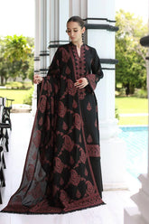 Fiza - Winter Dhanak 3PC With Heavy Emboridered Shawl | Zaroon Unstitched Luxe