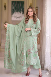 Roksar - Luxury Lawn 3PC Chikenkari Heavy Embroidered Suit | EA-091 Summer Luxe '26