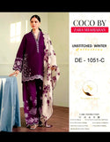 Coco by Zara Shahjahan Kb-106 | Unstitched Luxury Summer Fully Embroidered 3PCS