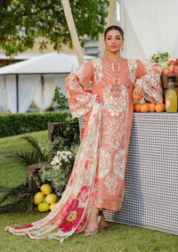 Mehwar - Luxury Lawn 3PC Chikenkari Heavy Embroidered Suit | Zf-031 Unstitched Summer Luxe '26