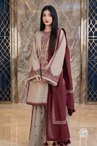 Afshan - Luxury 3PC Chikenkari Heavy Embroidered Suit | ZF-102 Zaroon Luxe '26