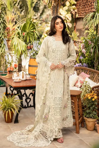 Meher - Zf -037 Luxury Lawn 3PC Chikenkari Heavy Embroidered Suit | Summer Luxe '26