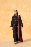 Bloom 3-pieces dupatta plain shafoon with emboidery lace