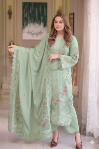 Roksar - Luxury Lawn 3PC Chikenkari Heavy Embroidered Suit | EA-091 Summer Luxe '26