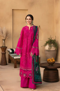 Sunehri- Dhanak Embroidered 3PC With Printed Shawl | Unstitched Zaroon Luxe