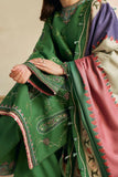 Zarneger -  Luxury Dhanak Heavy Embroidered 3PC Suit | Unstitched Zaroon Luxe